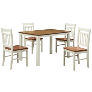 Chester Cream and Oak Two Tone Dining Set 